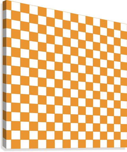 Orange Check Pattern Canvas Print
