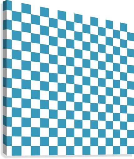 Blue Checker Pattern Canvas Print