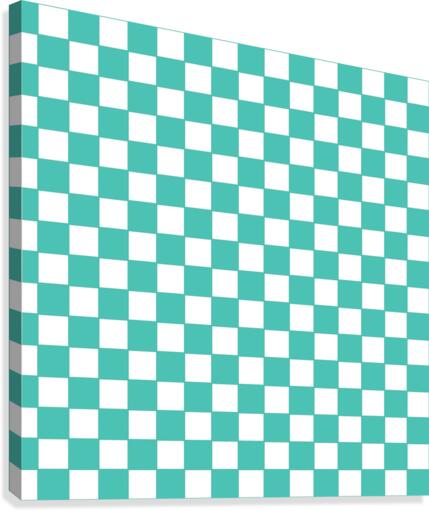 Green Check Pattern Canvas Print