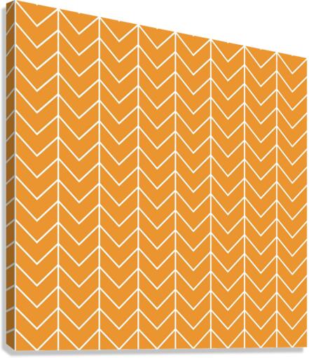 Yellow Chevron Pattern Canvas Print