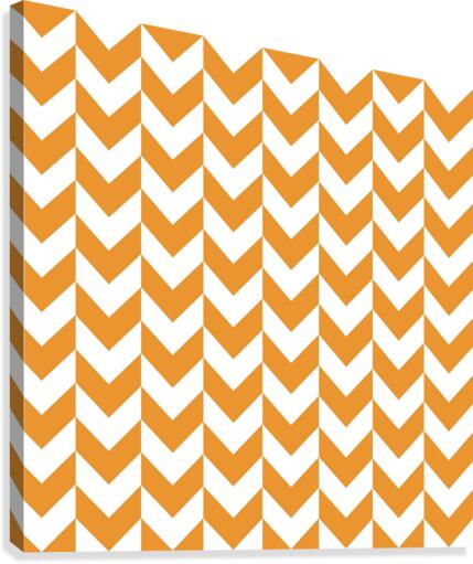 Orange Chevron Pattern Canvas Print