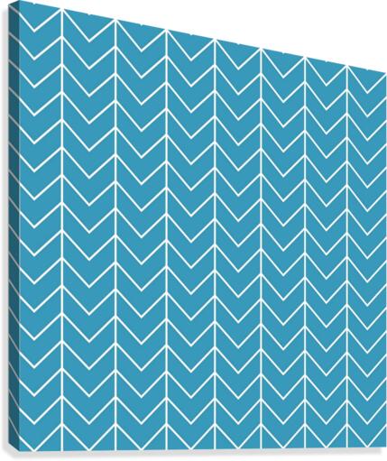 Turquoise Chevron Pattern Canvas Print