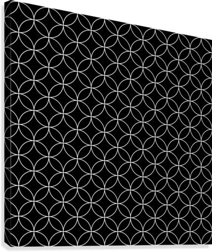 Black Circle Pattern Canvas Print