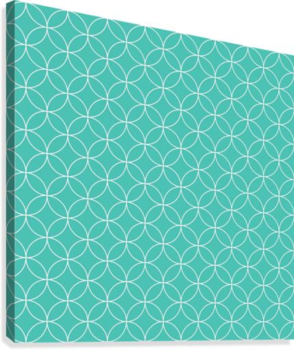 Turquoise Circle Pattern Canvas Print