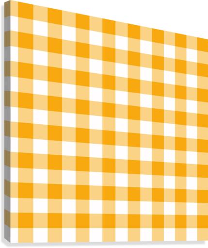 Yellow Plaid Pattern Canvas Print