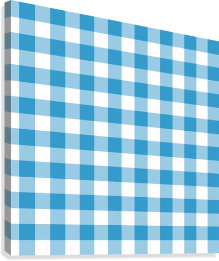 Light Blue Plaid Pattern Canvas Print