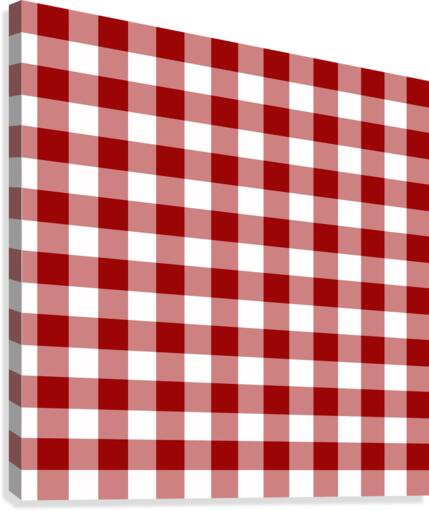 Red Plaid Pattern Canvas Print