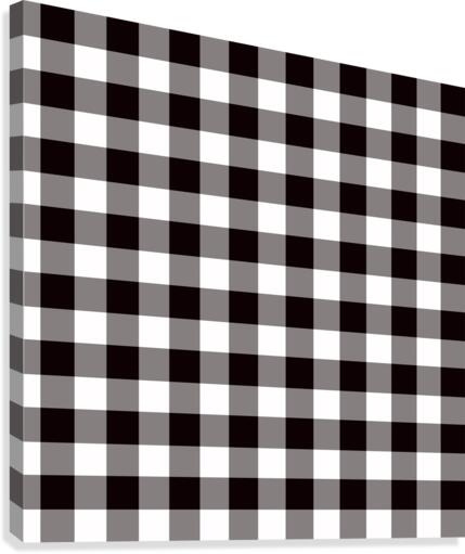 Black Plaid Pattern Canvas Print
