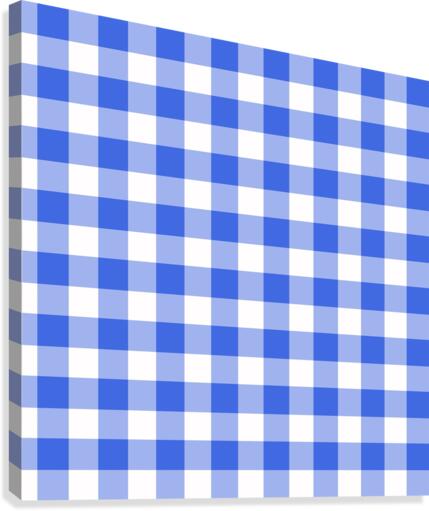 Blue Plaid Pattern Canvas Print