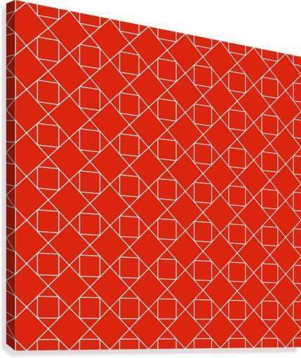Orange Geometric Pattern Canvas Print