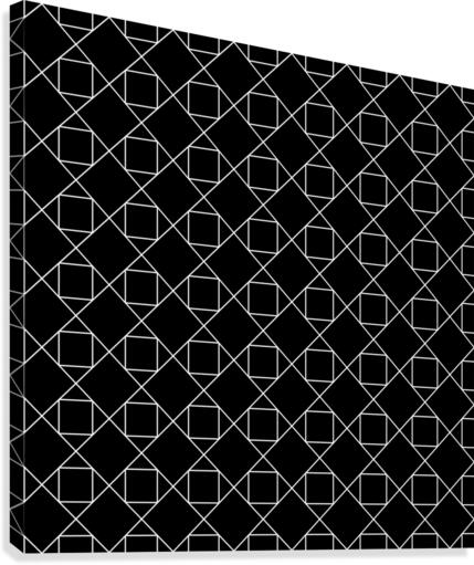 Black Geometric Pattern Canvas Print
