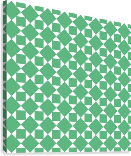 Green Geometric Pattern Canvas Print