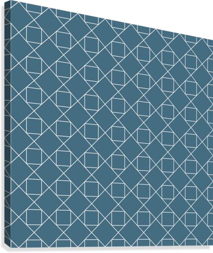 Navy Blue Geometric Pattern Canvas Print