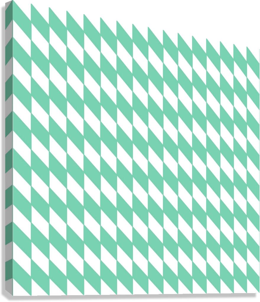 Light Green Checkers Pattern Canvas Print