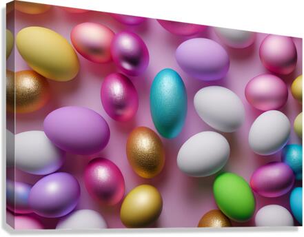Colorful Easter Eggs Canvas Print