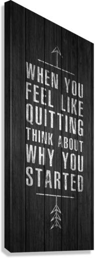 WHY YOU STARTED Canvas Print
