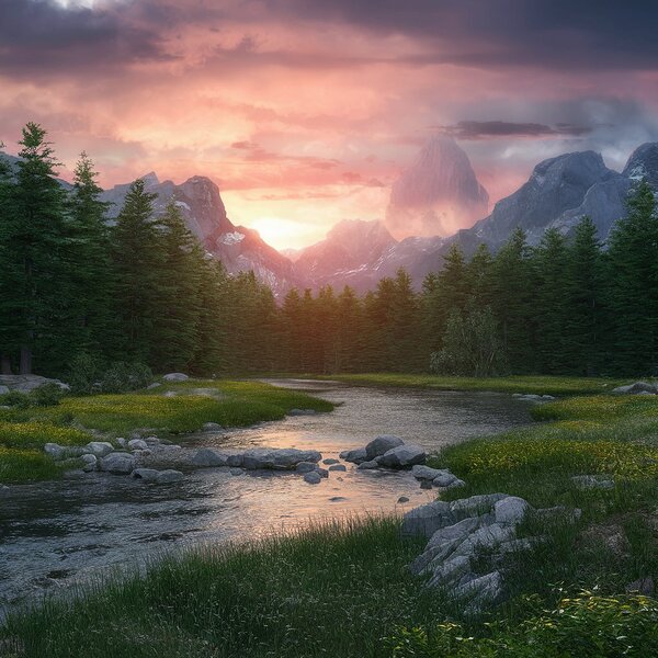 very beautiful pictures of nature 3d  Print