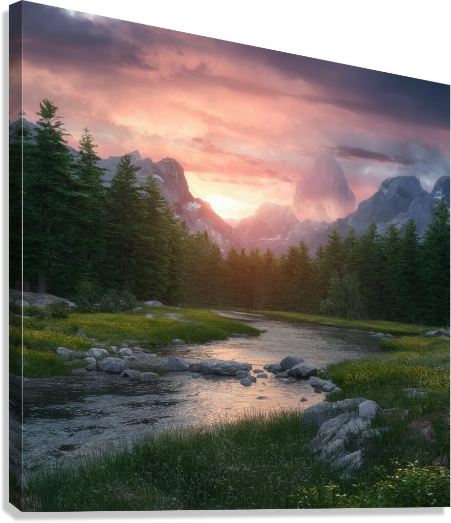 very beautiful pictures of nature 3d  Canvas Print