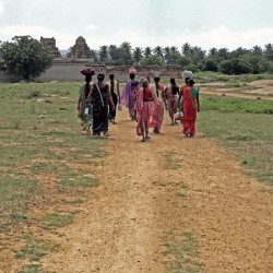 Ladies Walking in Hampi Karnataka India