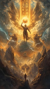 Mythical Celestial Guardians – Epic Divine Fantasy Artwork
