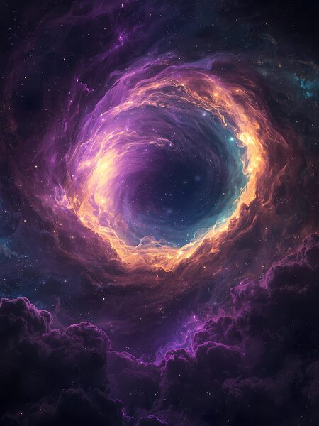 Celestial Energy Vortex – Surreal Cosmic Wormhole in Deep Space Print