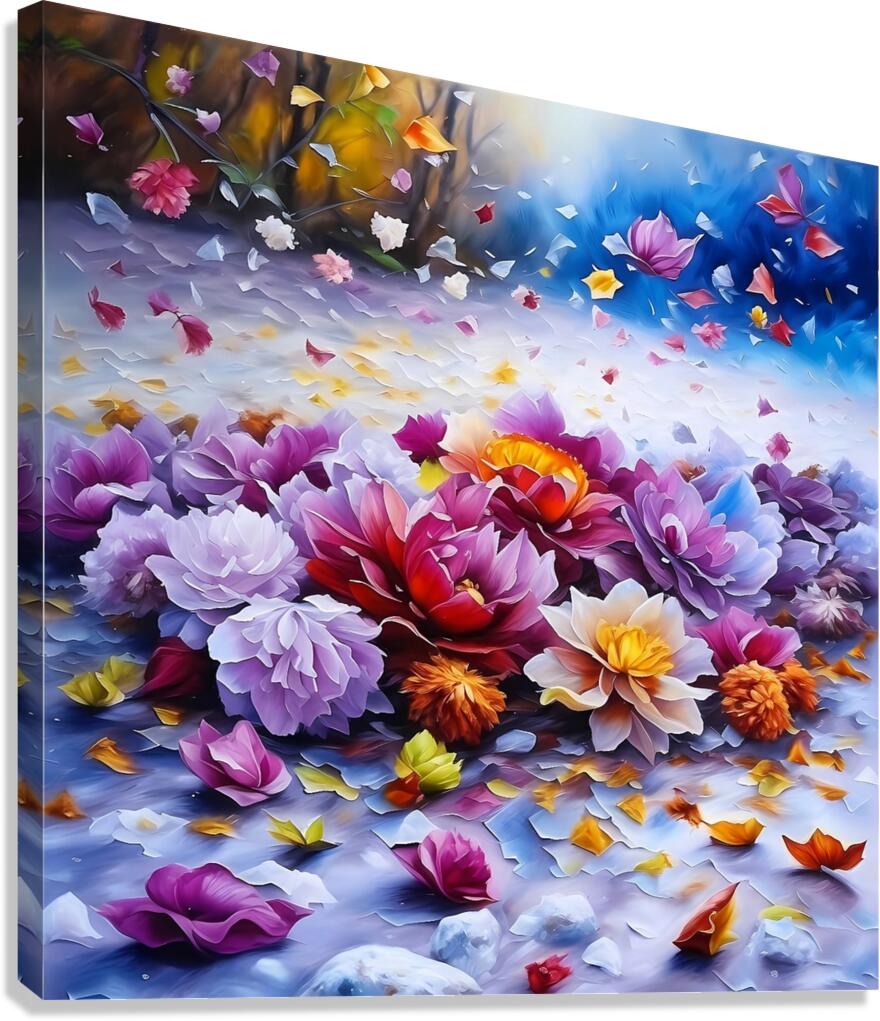  Flower Snow    Canvas Print