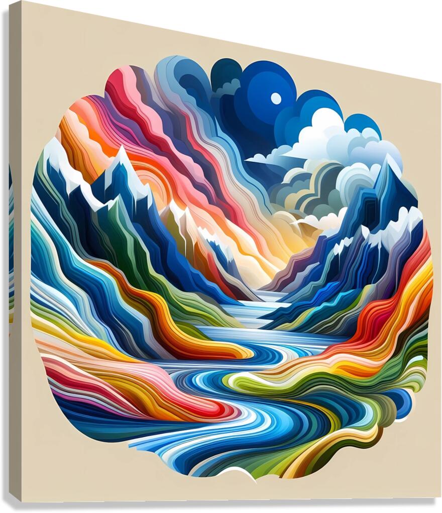   Mountain river Canvas Print
