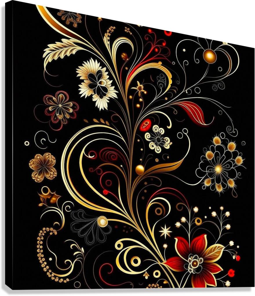  Floral pattern 4  Canvas Print
