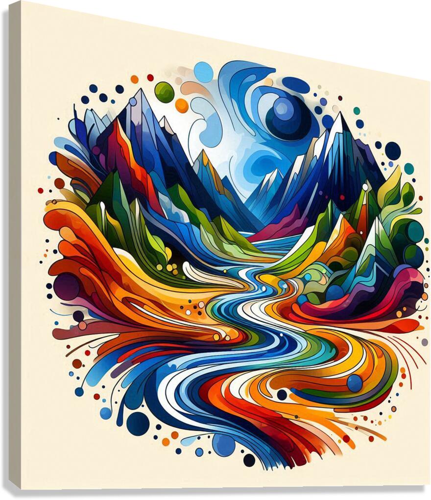  Winding Stream  Canvas Print