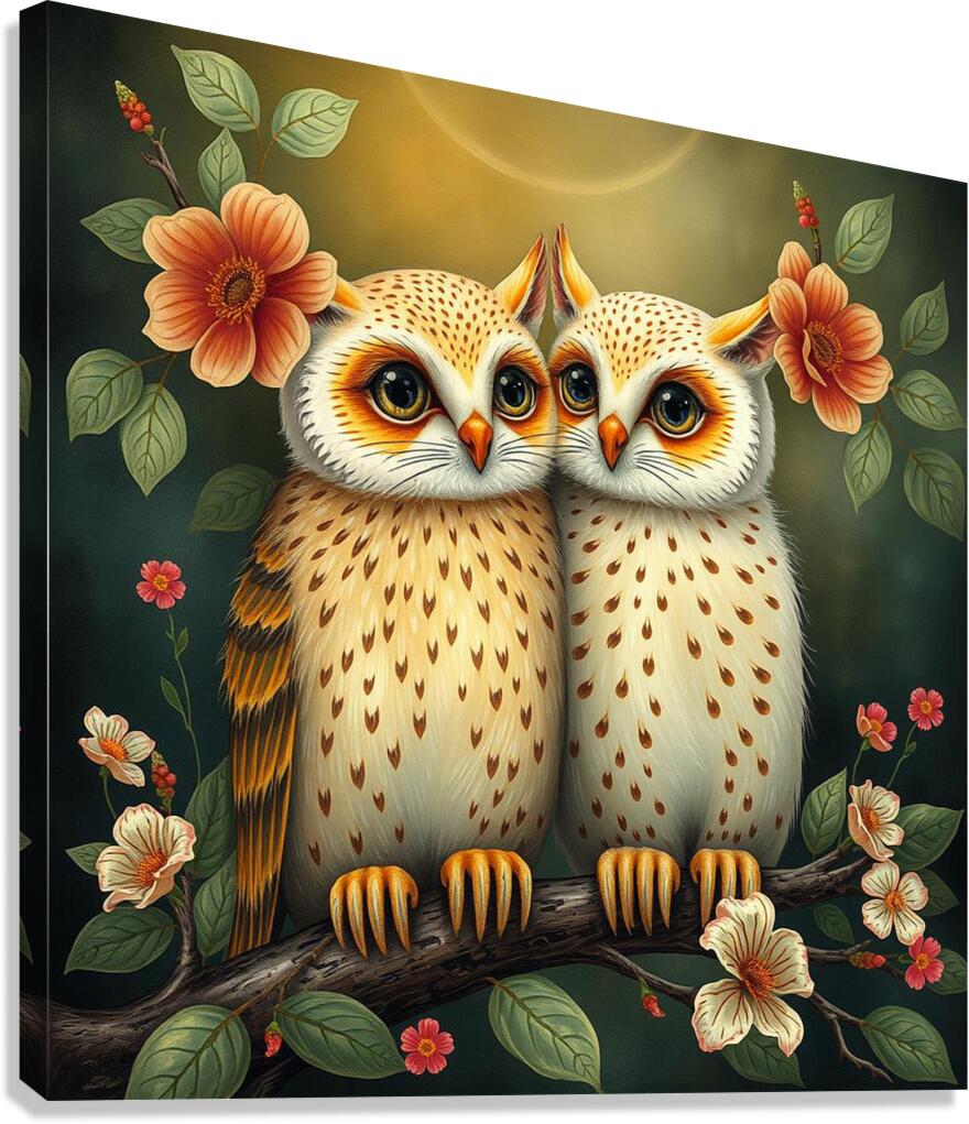    Two owlets Canvas Print