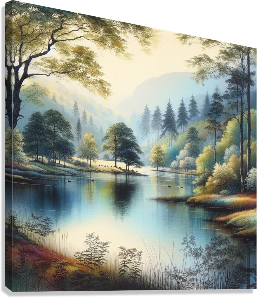  Quiet river  Canvas Print