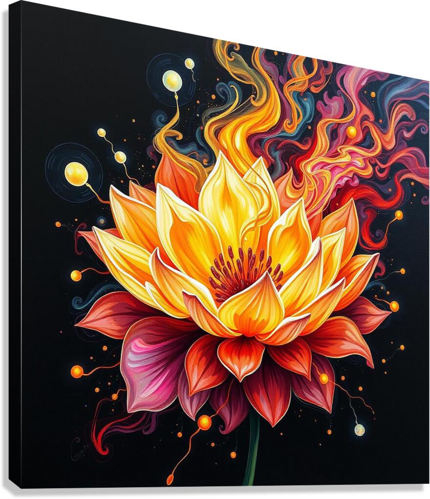  Flower Flame  Canvas Print