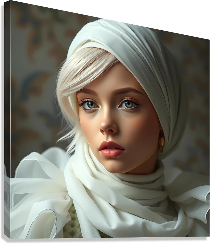 White Harmony Canvas Print