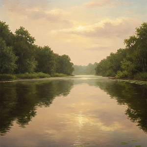 Serene Reflections – A Timeless Landscape