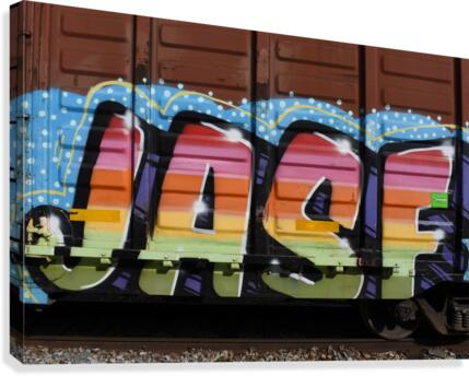 Train Graffiti Canvas Print