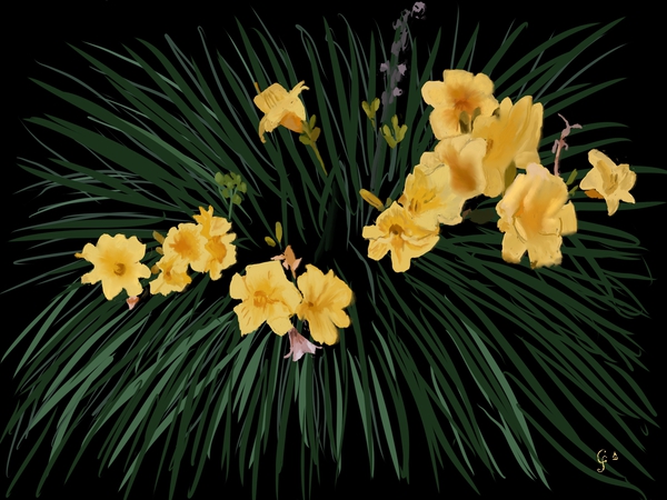 Fleurs dansantes Print