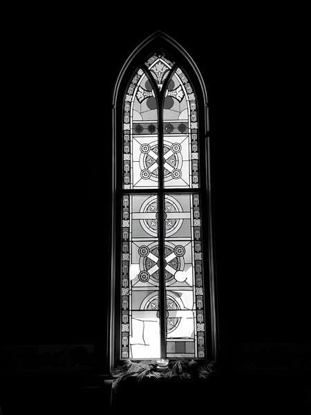 Old Shade Church Stain Glass  Print