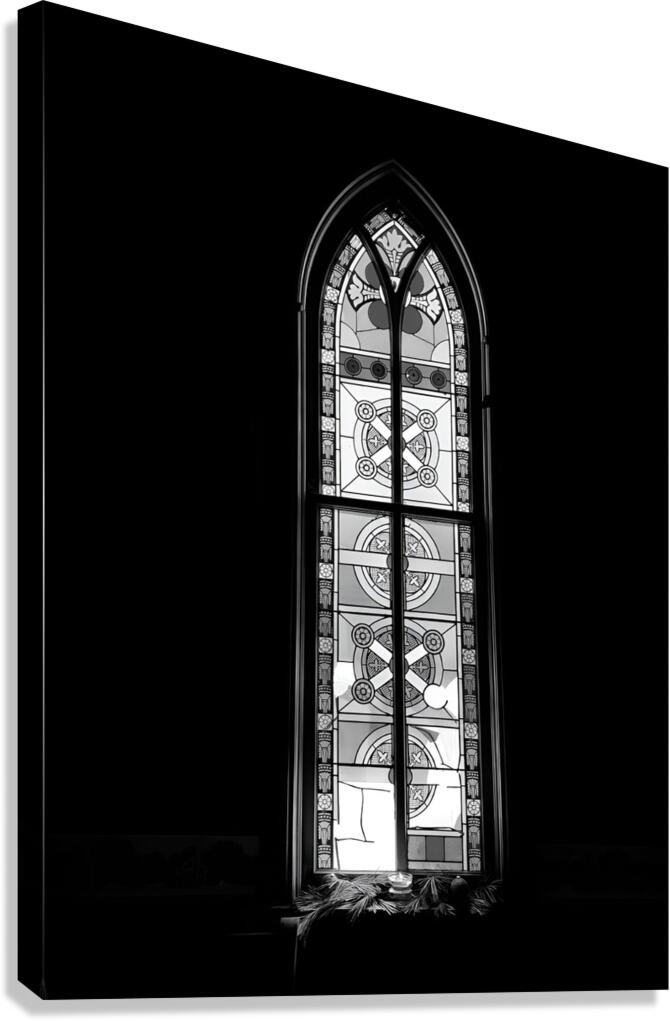 Old Shade Church Stain Glass  Canvas Print