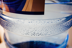 Close up macro shot of office water cooler