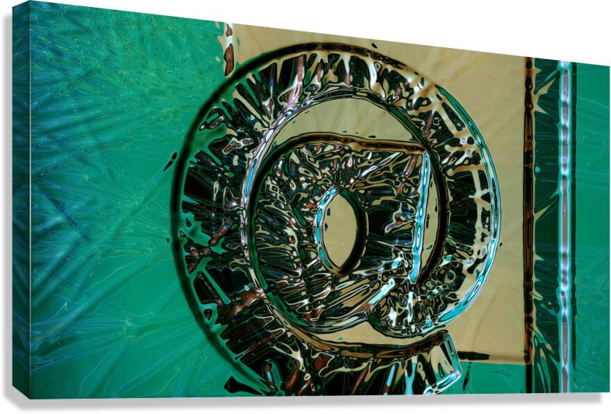 at sign or address sign the symbol in an E mail address Canvas Print