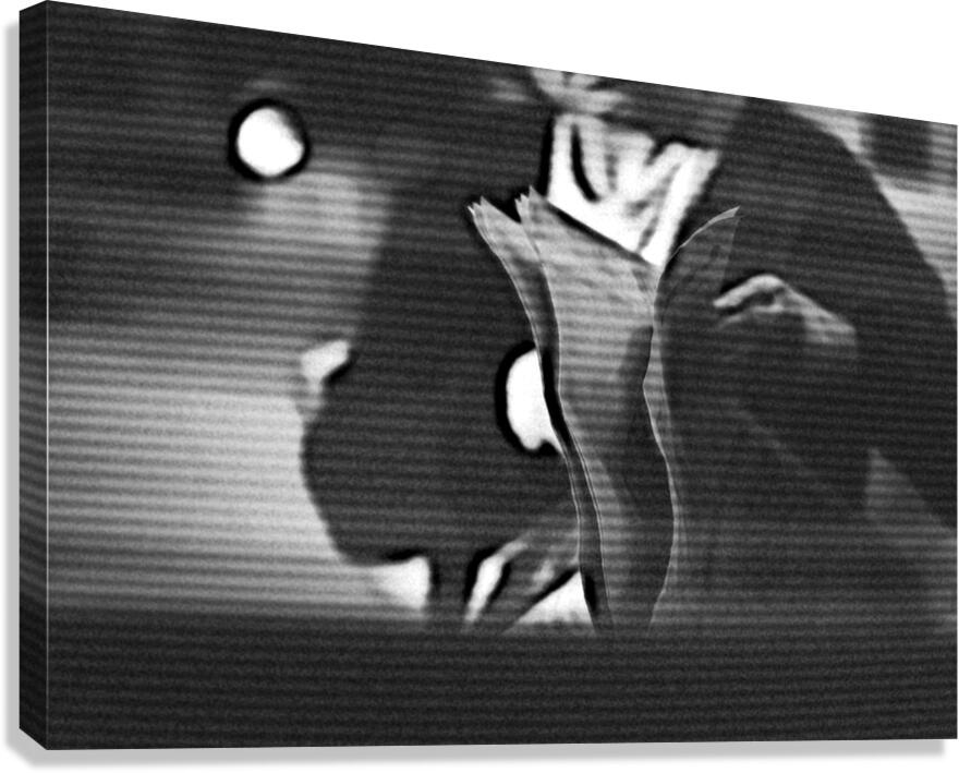 lonely woman reading in the evening room latest newspaper   reading breaking news Canvas Print