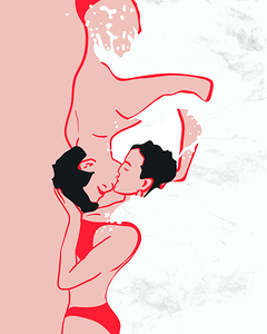 Ethereal Kiss in the Waves