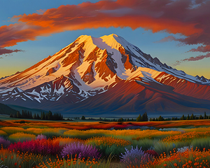 Crimson Clouds over the Valley