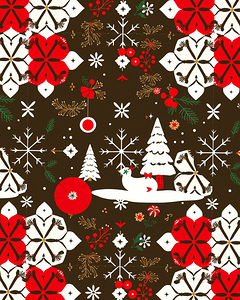 Snowy Festivities Pattern