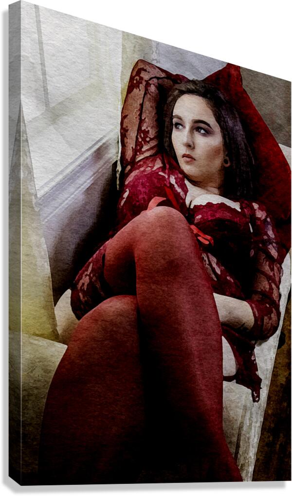 Contemplative Scarlet Canvas Print
