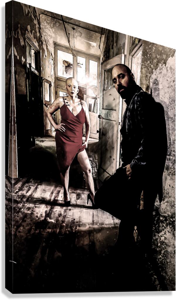 Contrasting Figures Canvas Print