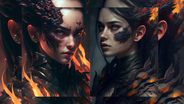 Dragon sisters  Print