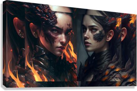Dragon sisters  Canvas Print