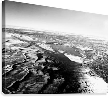 Lake icing over Canvas Print