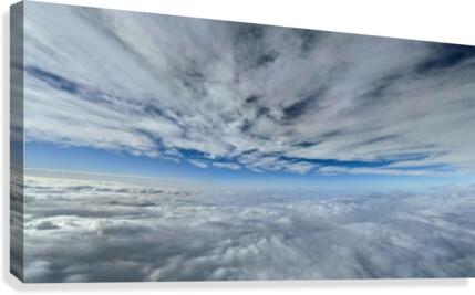 Between cloud layers Canvas Print